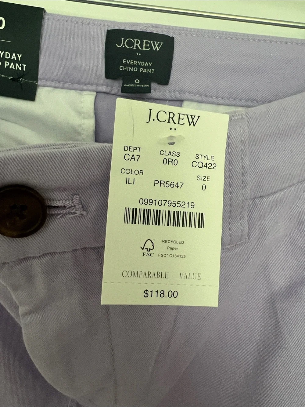 J Crew Everyday Chino Pant